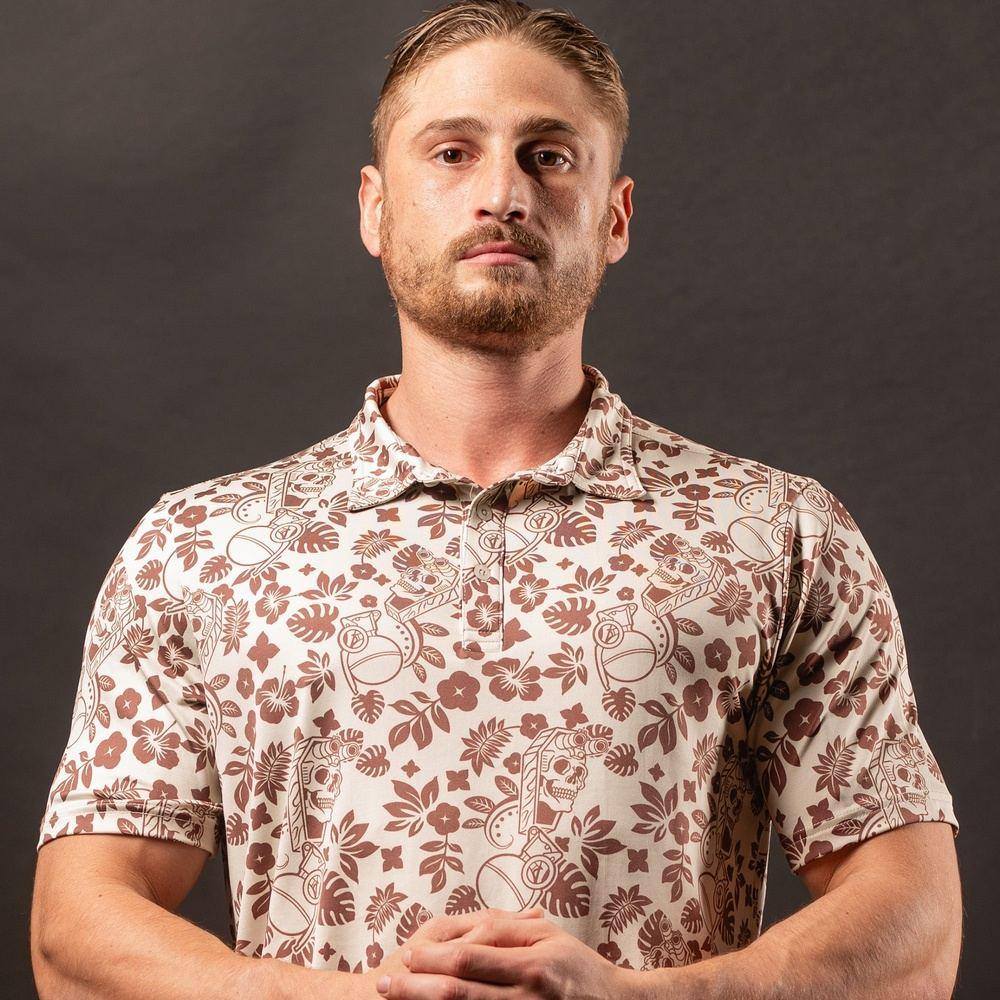 Hawaiian Print Polo