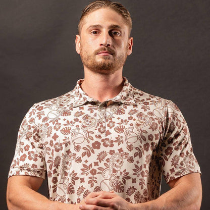 Hawaiian Print Polo