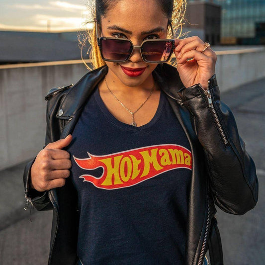 Hot Mama V-Neck Navy | Grunt Style